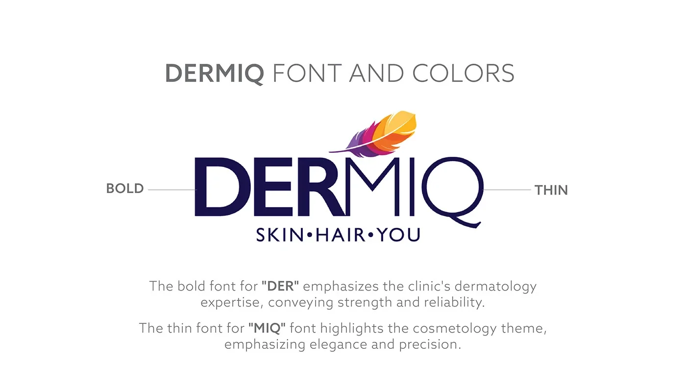 Dermiq Skin Clinic — Typographic system