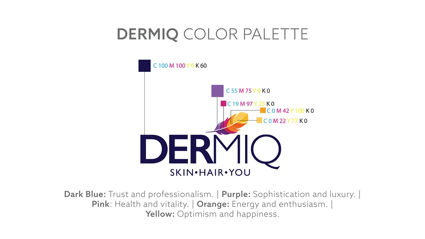 Dermiq Skin Clinic — Brand colour palette