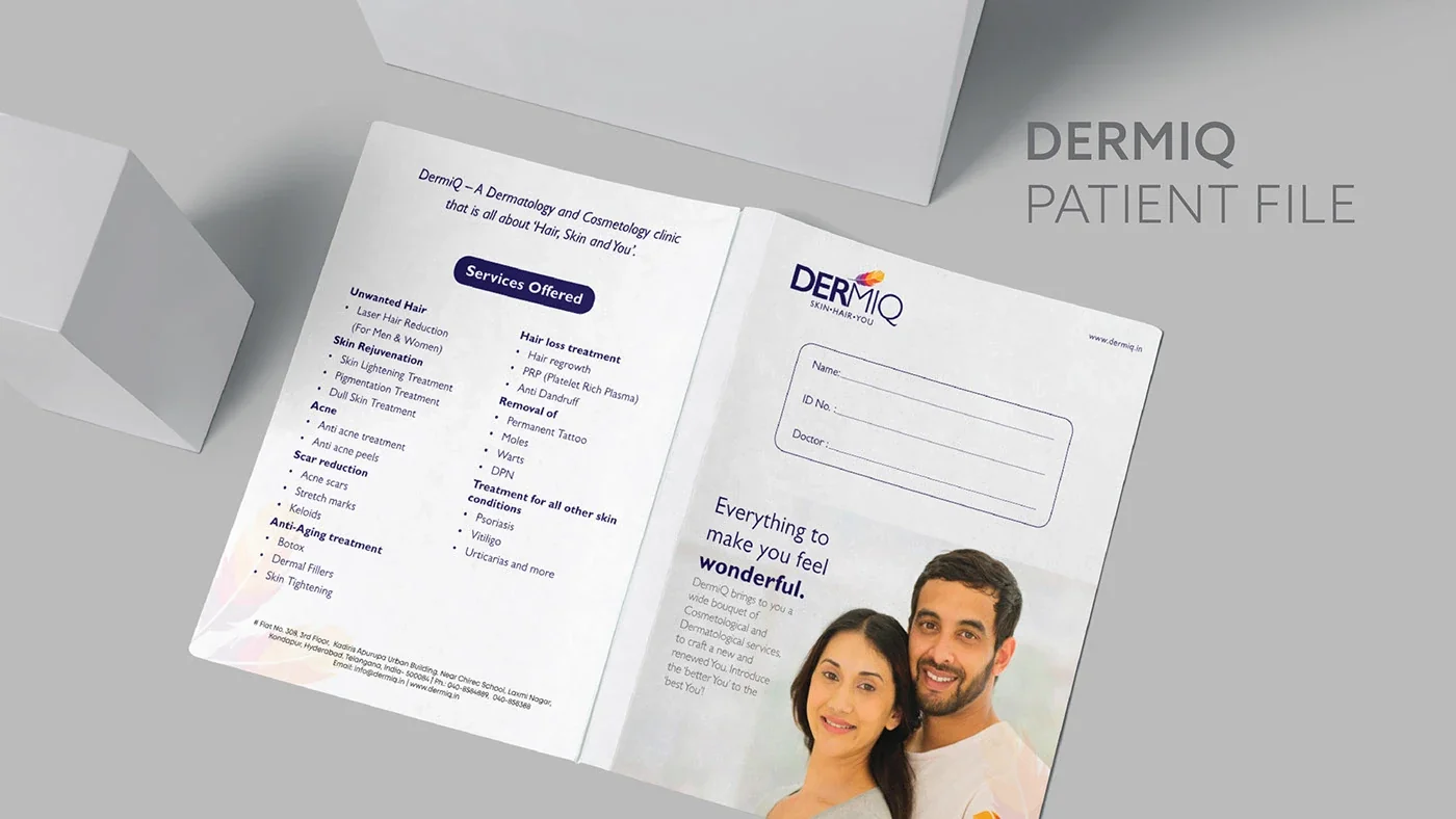 Dermiq Skin Clinic — Patient file design