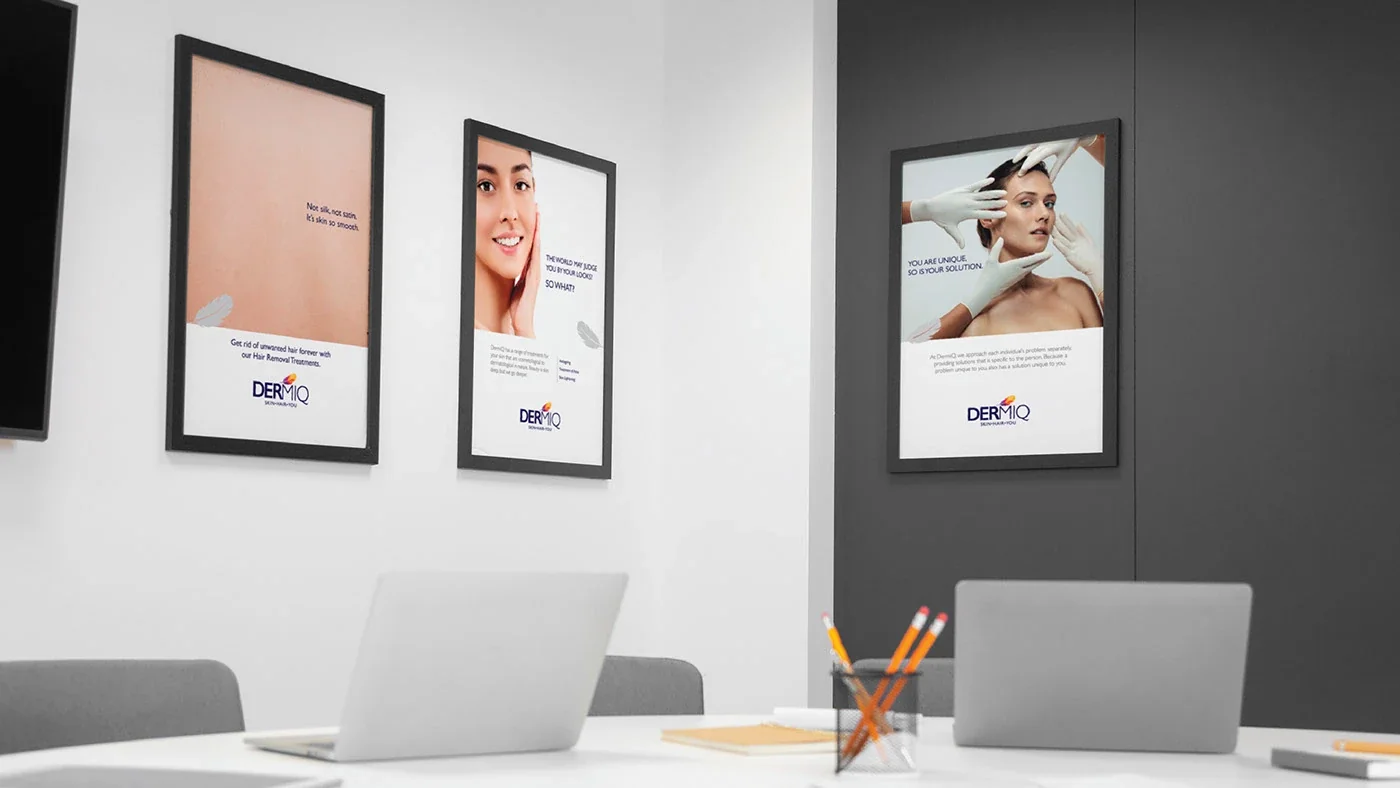 Dermiq Skin Clinic — Clinic poster applications