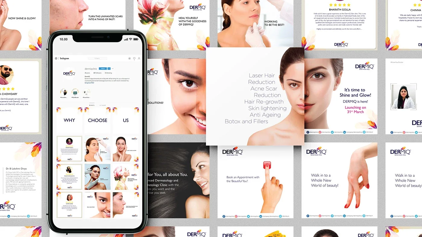 Dermiq Skin Clinic — Social media identity applications